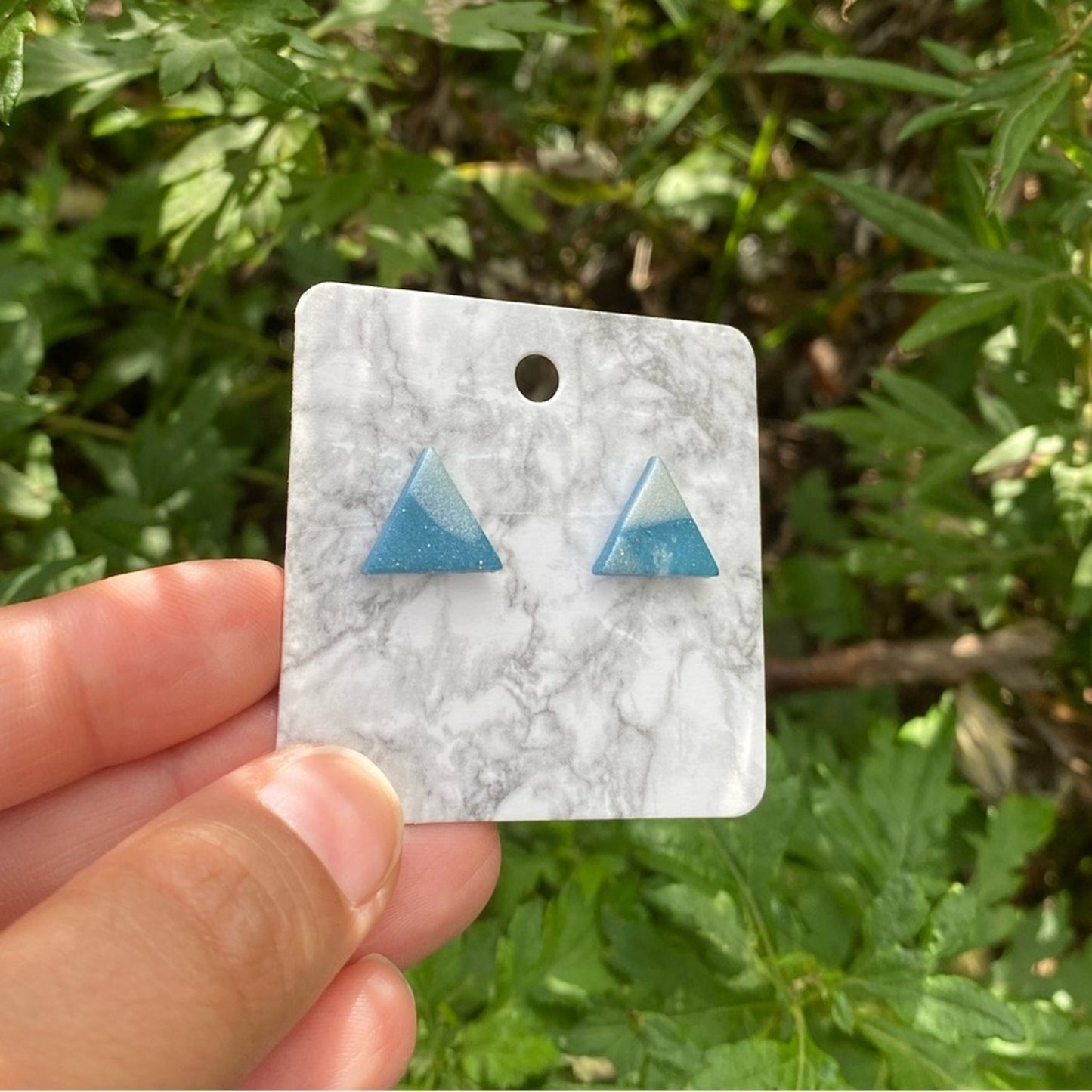 Small Polymer Clay Triangle‎ Studs