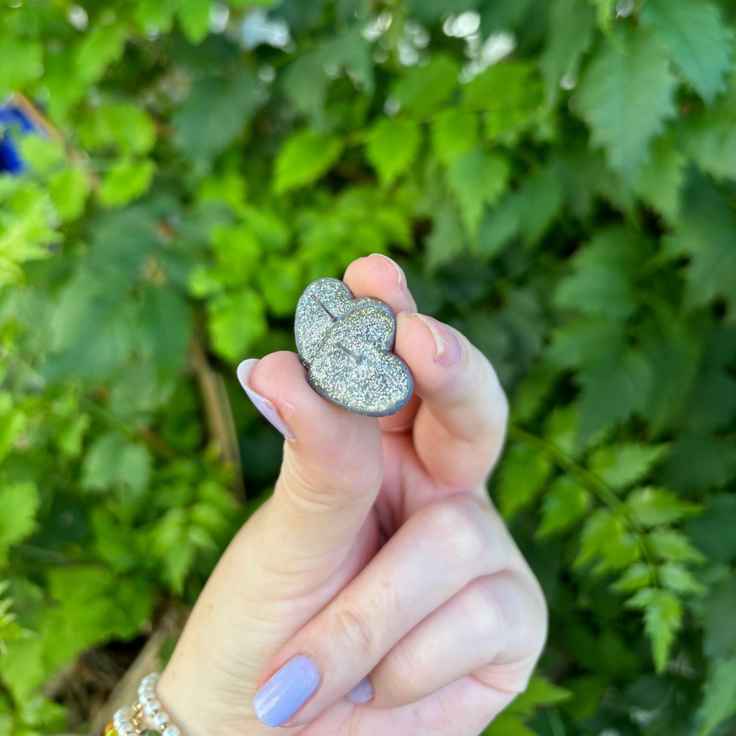 Vegan Gray Heart Stud Earrings