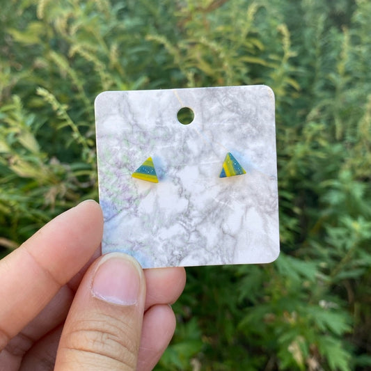 Mini Triangle Polymer Clay Studs