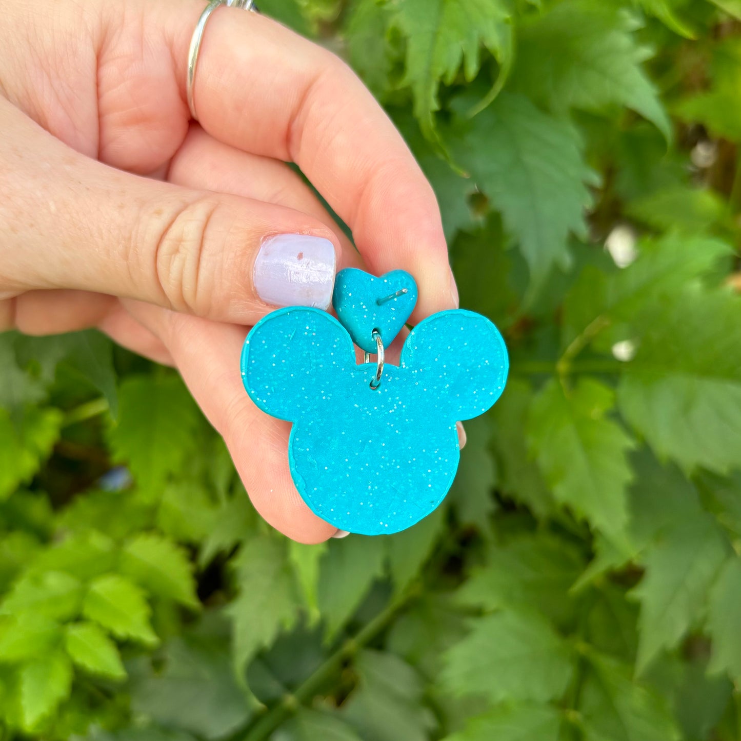 Take My Money XL Blue Polymer Clay Mickey Money Magic  Handmade Fun Statement