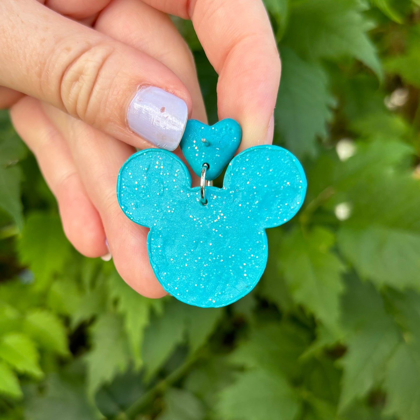 Take My Money XL Blue Polymer Clay Mickey Money Magic  Handmade Fun Statement