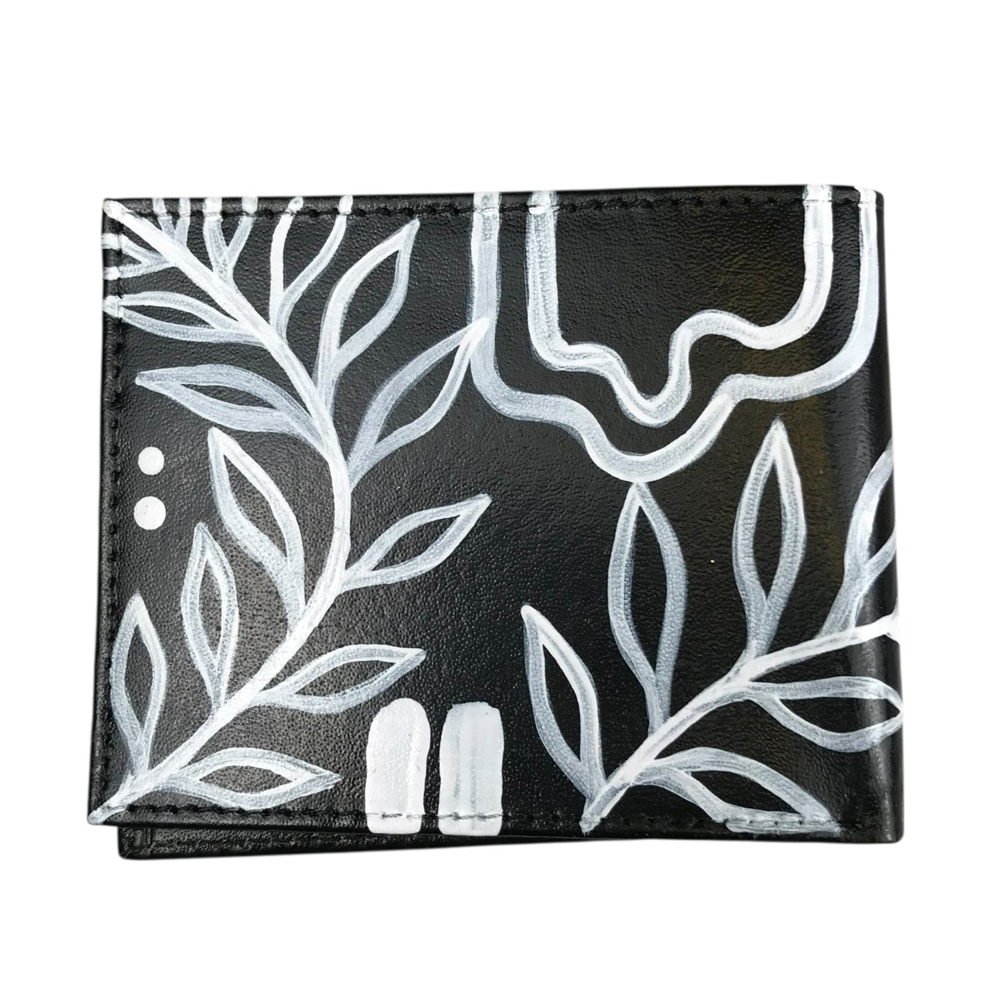 Rooted Hand Painted Leather Wallet
