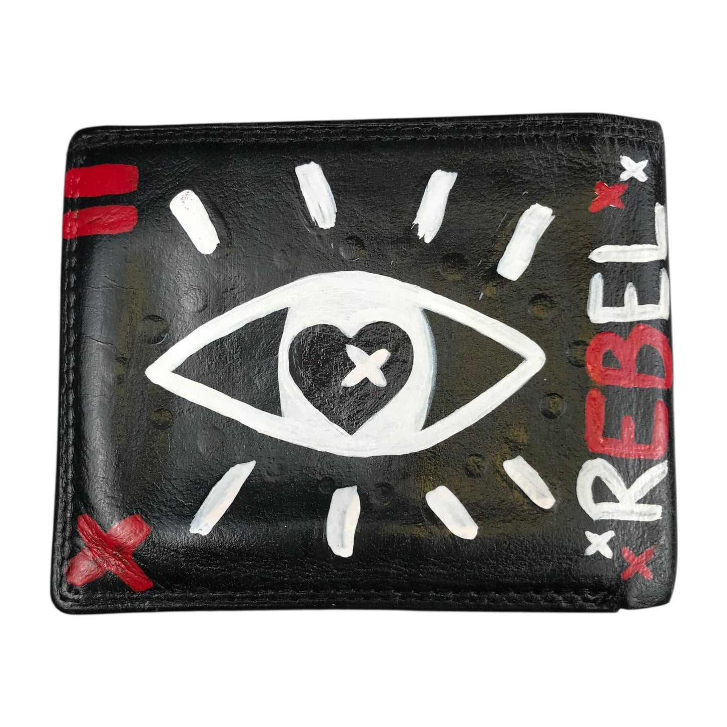 Rebel Hand Painted Leather Wallet