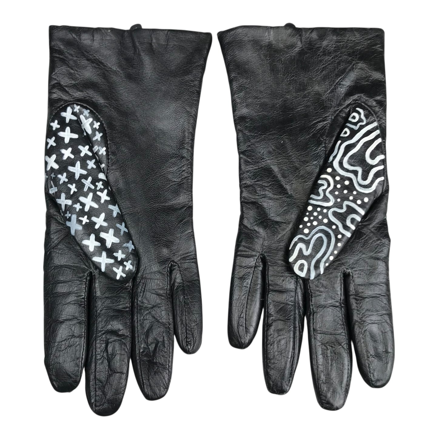 SHHHH Hand Painted Leather Gloves