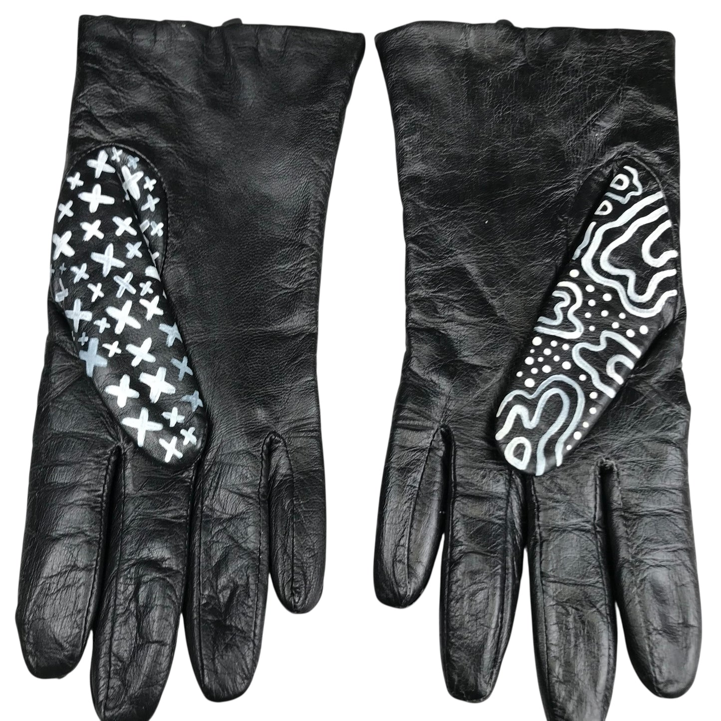 SHHHH Hand Painted Leather Gloves